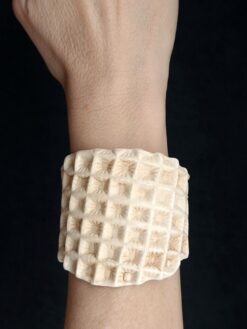 Vegan Ivory Baroque Cuff - Size S - M