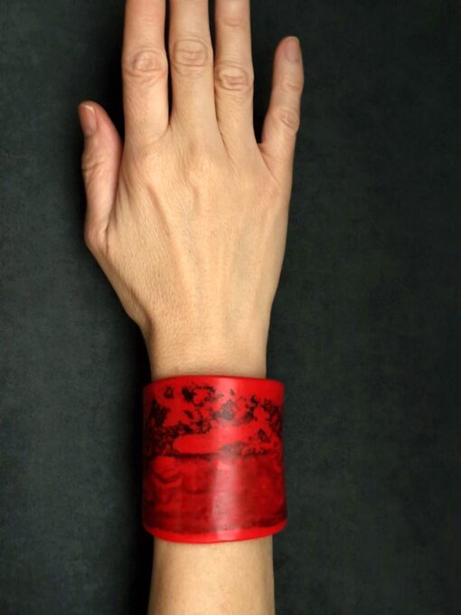 Red Statement Flat Cuff - Size M - Image 2