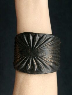 Black with Gold Sheen Baroque Cuff - Size M - L