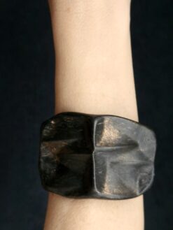 Black with Gold Sheen Baroque Cuff - Size L
