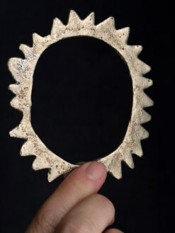 White Bronze Plated Alloy Bangle - Size L
