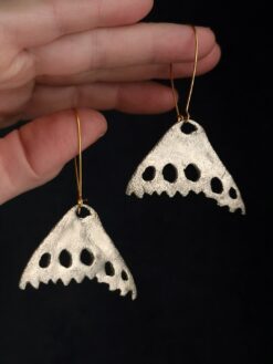 White Bronze Plated Alloy Earrings