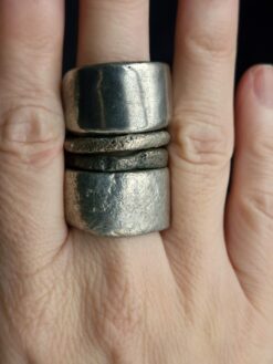 White Bronze Plated Alloy Rings (Set of 4)- Size 9.5
