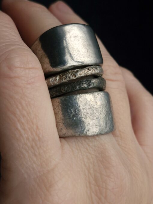 White Bronze Plated Alloy Rings (Set of 4)- Size 9.5 - Image 2