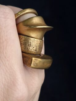 Nickel-Free Gold Plated Alloy Rings (Set of 4) - Size 6