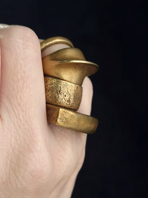 Nickel-Free Gold Plated Alloy Rings (Set of 4) - Size 6 - Image 3