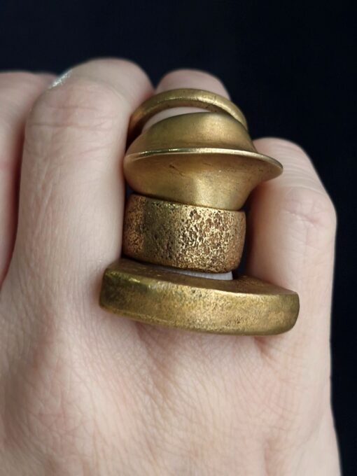 Nickel-Free Gold Plated Alloy Rings (Set of 4) - Size 6 - Image 4