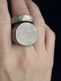 White Bronze Plated Alloy Rings (Set of 2) - Size 6.5
