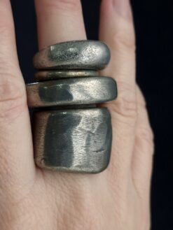 White Bronze Plated Alloy Rings (Set of 4) - Size 7