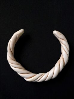 Vegan Ivory Twisted Collar Necklace - Size Small