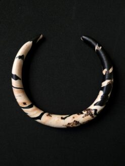 Vegan Ivory & Black Collar Necklace - Size Medium