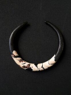Black & Vegan Ivory Collar Necklace - Size Small