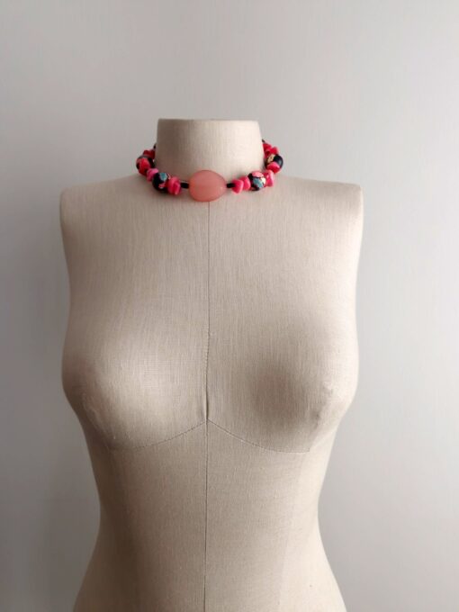 Pink & Black Necklace (Adjustable Length) - Image 5