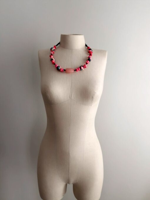 Pink & Black Necklace (Adjustable Length) - Image 3