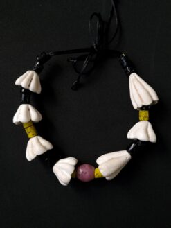 Vegan Ivory, Black, Yellow & Pink Necklace (Adjustable Length)