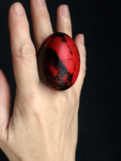 Red & Black Ring - Size 8