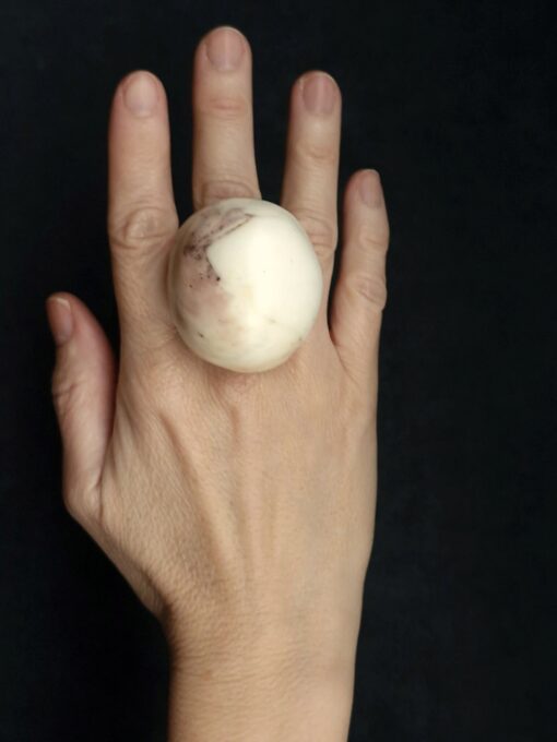 Vegan Ivory Ring - Size 8.5 - Image 2