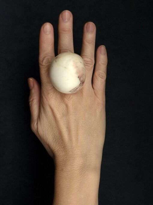 Vegan Ivory Ring - Size 8.5 - Image 3