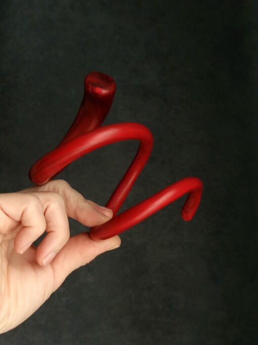 Red Double Wrap Snake Cuff - Size M - L - Image 2
