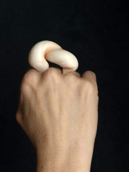 Vegan Ivory Sculptured Ring - Size 8.5 - Image 3