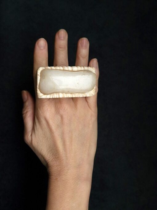 Apricot Agate Ring - Size 11 - Image 2