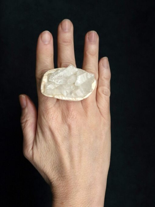 Apophylite Cluster Ring - Size 7 - Image 2