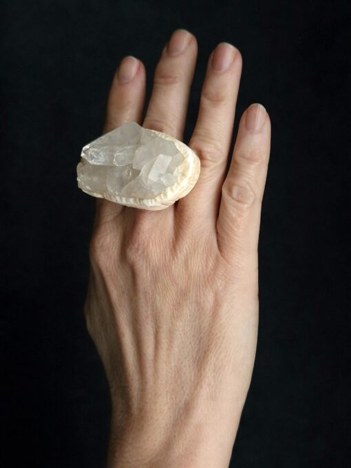 Apophylite Cluster Ring - Size 7 - Image 3