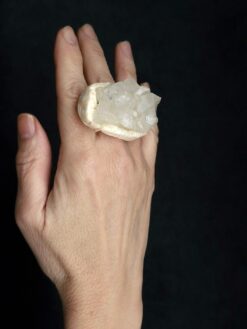 Apophylite Cluster Ring - Size 7