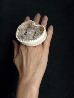 Quartz Geode Stone Ring - Size 9.5