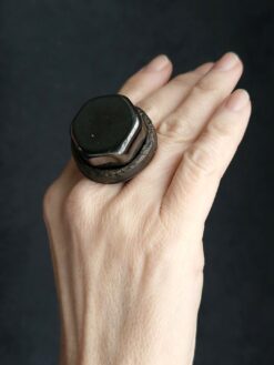 Hermatite Stone Ring - Size 8