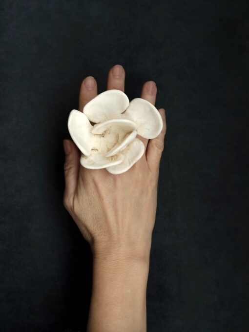 Vegan Ivory Flower Ring - Size 7.5 - Image 2