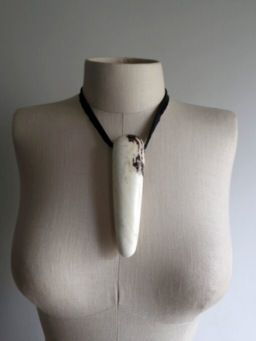 Vegan Ivory Pendant Necklace (Adjustable Length) - Image 4